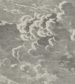 Nuvolette Wallpaper by Cole & Son Gilver & Charcoal