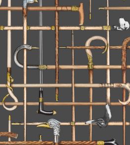 Bastoni Wallpaper by Cole & Son Charcoal Bastoni Wallpaper by Cole & Son Charcoal