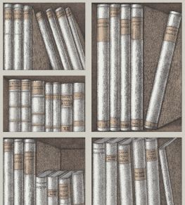 Ex Libris Wallpaper by Cole & Son Stone and Linen Ex Libris Wallpaper by Cole & Son Stone and Linen