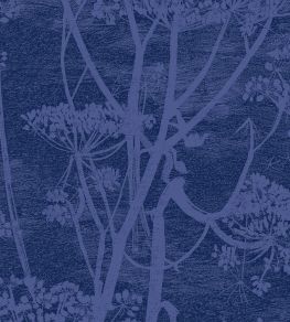 Cow Parsley Velvet Fabric by Cole & Son Hyacinth & Ink