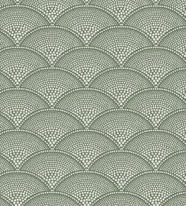 Feather Fan Fabric by Cole & Son Old Olive Feather Fan Fabric by Cole & Son Old Olive