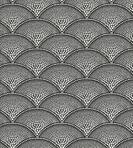 Feather Fan Fabric by Cole & Son Soot/Snow Feather Fan Fabric by Cole & Son Soot/Snow