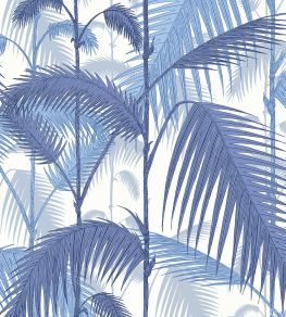 Palm Jungle Fabric by Cole & Son Hyacinth on White Palm Jungle Fabric by Cole & Son Hyacinth on White