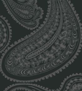 Rajapur Velvet Fabric by Cole & Son Charcoal Rajapur Velvet Fabric by Cole & Son Charcoal