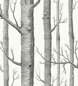 Woods Fabric by Cole & Son Soot/Snow Woods Fabric by Cole & Son Soot/Snow