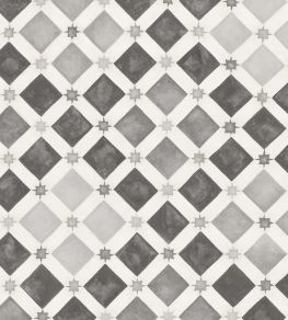Zellige Wallpaper by Cole & Son Soot/Snow Zellige Wallpaper by Cole & Son Soot/Snow