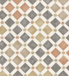 Zellige Wallpaper by Cole & Son Spice/Charcoal Zellige Wallpaper by Cole & Son Spice/Charcoal