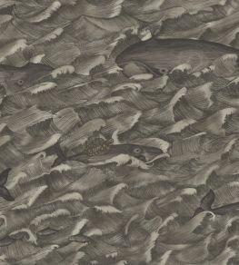 Melville Wallpaper by Cole & Son Metallic Charcoal Melville Wallpaper by Cole & Son Metallic Charcoal