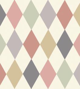 Punchinello Wallpaper by Cole & Son Coral & Green