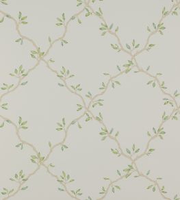 Leaf Trellis Wallpaper by Colefax and Fowler Ivory/Green