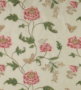 Oriental Poppy Fabric by Colefax and Fowler Pink/Green