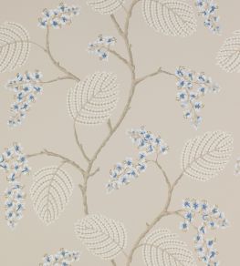 Atwood Wallpaper by Colefax and Fowler Blue/Beige