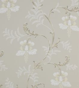 Bellflower Wallpaper by Colefax and Fowler Silver Bellflower Wallpaper by Colefax and Fowler Silver