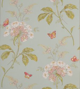 Messina Wallpaper by Colefax and Fowler Aqua Messina Wallpaper by Colefax and Fowler Aqua