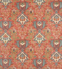 Floriana Velvet Fabric by Colefax and Fowler Red Floriana Velvet Fabric by Colefax and Fowler Red