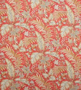 Paisley Leaf Fabric by Colefax and Fowler Red Paisley Leaf Fabric by Colefax and Fowler Red