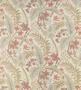 Paisley Leaf Fabric by Colefax and Fowler Tomato/Aqua Paisley Leaf Fabric by Colefax and Fowler Tomato/Aqua
