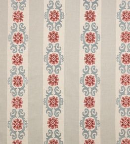 Theodore Fabric by Colefax and Fowler Tomato/Blue