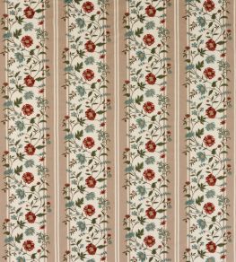 Colmar Fabric by Nina Campbell Beige/Russet/Teal Colmar Fabric by Nina Campbell Beige/Russet/Teal