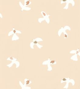 Colombe Wallpaper by Caselio Rose blanc