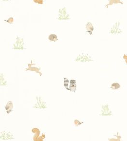 Companions Of The Forest Wallpaper by Casadeco Vert Amande Companions Of The Forest Wallpaper by Casadeco Vert Amande