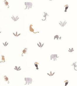 Companions Of The Jungle Wallpaper by Casadeco Naturel Companions Of The Jungle Wallpaper by Casadeco Naturel