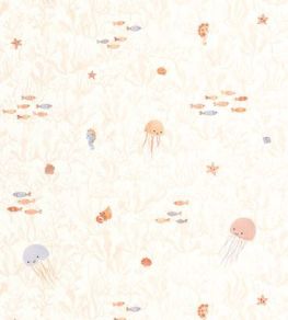 Companions Of The Sea Wallpaper by Casadeco Rose Blush Companions Of The Sea Wallpaper by Casadeco Rose Blush
