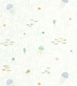Companions Of The Sea Wallpaper by Casadeco Vert Aqua Companions Of The Sea Wallpaper by Casadeco Vert Aqua
