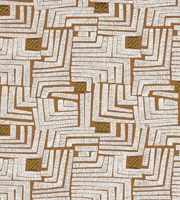 Composition Fabric by Casamance Orange Terreux Composition Fabric by Casamance Orange Terreux