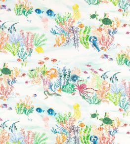 Coral Kingdom Fabric by Villa Nova Coral Coral Kingdom Fabric by Villa Nova Coral