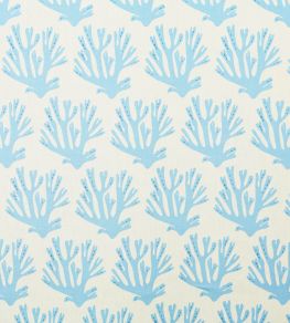 Coral Fabric by Molly Mahon Blue Coral Fabric by Molly Mahon Blue
