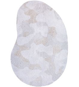 Coral Peanut Rug by Louis De Poortere Oyster White Coral Peanut Rug by Louis De Poortere Oyster White