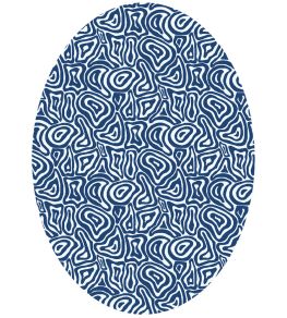 Coralia Oval Rug by William Yeoward Indigo Coralia Oval Rug by William Yeoward Indigo