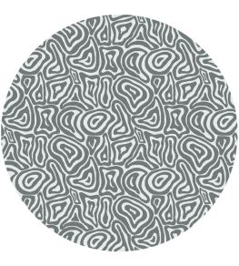 Coralia Round Rug by William Yeoward Silver Coralia Round Rug by William Yeoward Silver