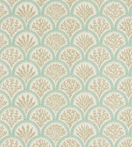 Coralli Wallpaper by Jane Churchill Aqua Coralli Wallpaper by Jane Churchill Aqua