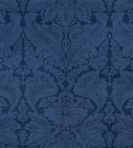 Cordwain Velvet Fabric by Schumacher Sapphire Cordwain Velvet Fabric by Schumacher Sapphire