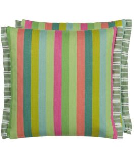 Cork Street Stripe Cushion 43 x 43cm by Designers Guild Emerald Cork Street Stripe Cushion 43 x 43cm by Designers Guild Emerald
