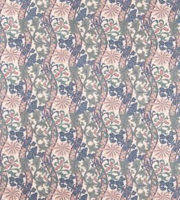 Cornflower Embroidery Fabric by Morris & Co Indigo/Plum