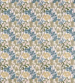 Cornflower Embroidery Fabric by Morris & Co Lemon/Nettle