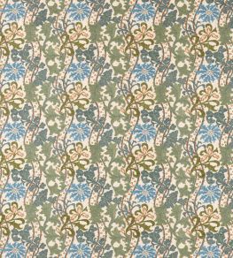 Cornflower Embroidery Fabric by Morris & Co Woad/Forest