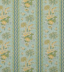 Coromandel Fabric by Marvic Vert/Jaune Coromandel Fabric by Marvic Vert/Jaune