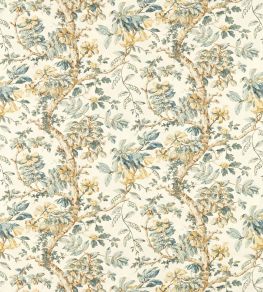 Coromandel Print Fabric by Zoffany Stockholm Blue Coromandel Print Fabric by Zoffany Stockholm Blue