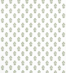 Corwin Fabric by Thibaut Green on White