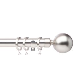 Cosmos 28mm Metal Pole Matt Nickel, Ball finial Matt Nickel
