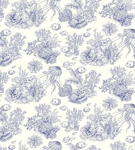 Cote Sauvage Wallpaper by Casadeco Bleu Outremer Cote Sauvage Wallpaper by Casadeco Bleu Outremer