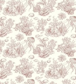 Cote Sauvage Wallpaper by Casadeco Rouge Ecrevisse