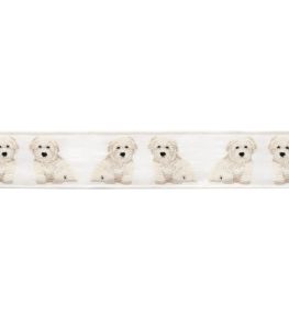 Coton De Tulear Border Trimming by Samuel & Sons Cream Coton De Tulear Border Trimming by Samuel & Sons Cream