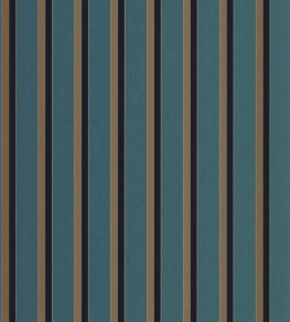 Country Club Wallpaper by Casadeco Bleu Paon Country Club Wallpaper by Casadeco Bleu Paon