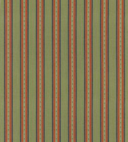 Country Stripe Fabric by Mulberry Home Emerald