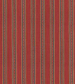 Country Stripe Fabric by Mulberry Home Red Country Stripe Fabric by Mulberry Home Red
